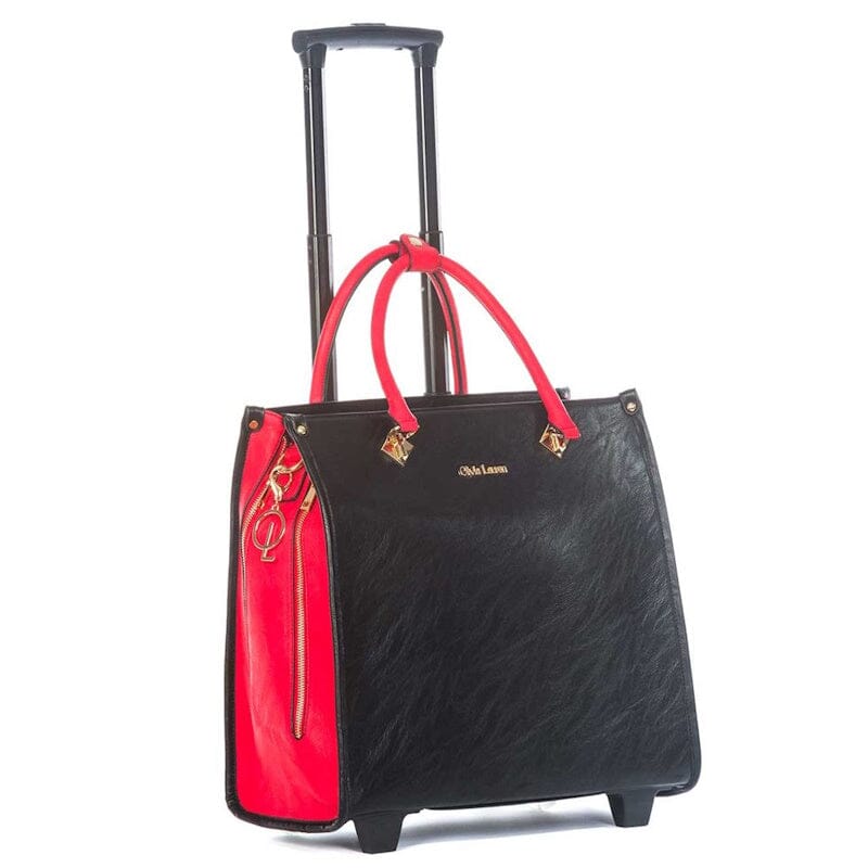 Olivia Lauren Dames Business Trolley 17" Esme Black/Red Olivia Lauren 