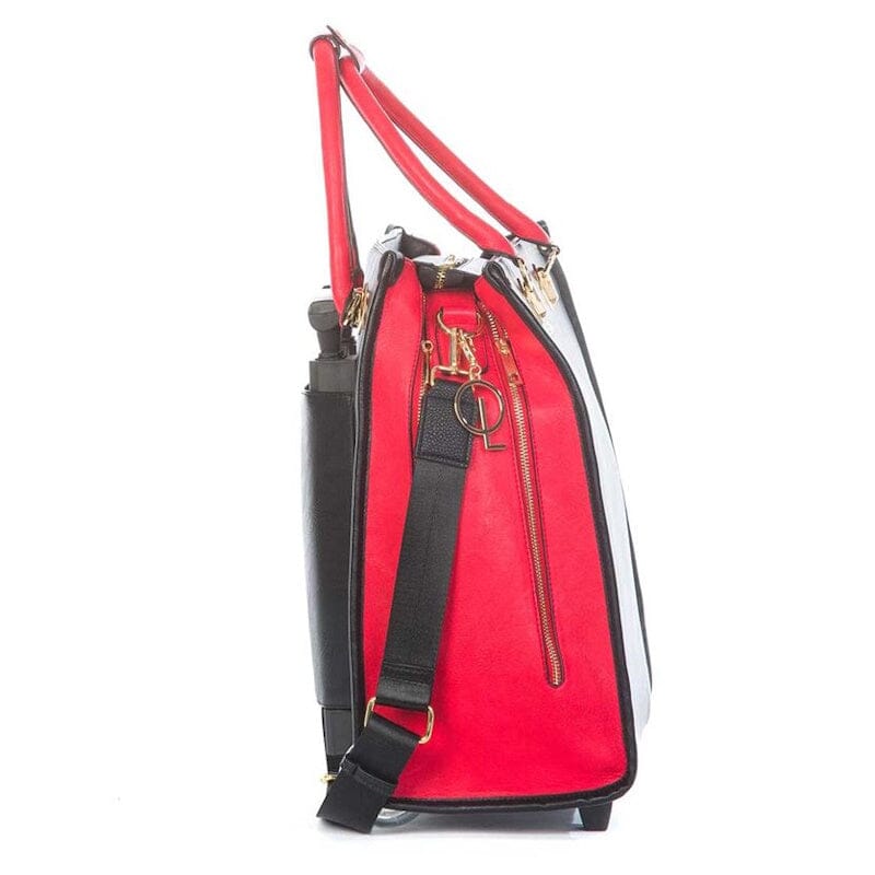 Olivia Lauren Dames Business Trolley 17" Esme Black/Red Olivia Lauren 