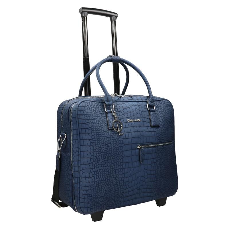 Olivia Lauren Dames Business Trolley 17" Octavia Navy Blue Olivia Lauren 