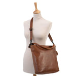 Saccoo Foggia Crossbody / Schoudertas Donkerbruin Saccoo 