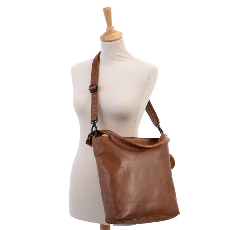 Saccoo Foggia Crossbody / Schoudertas Donkerbruin Saccoo 