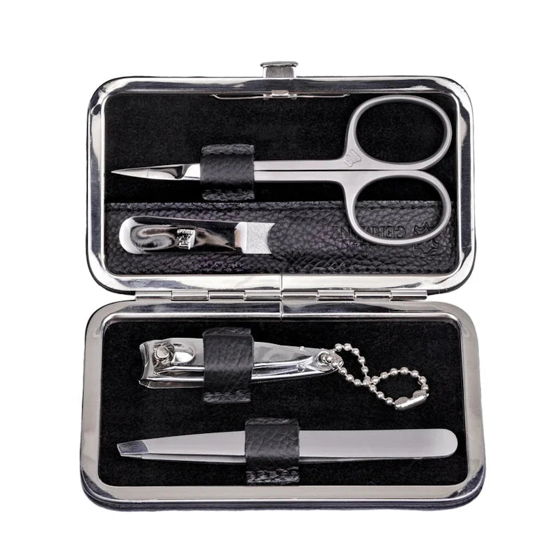 Sacher Manicure Etui Beugel 4-delig Zwart (leer) Sacher 