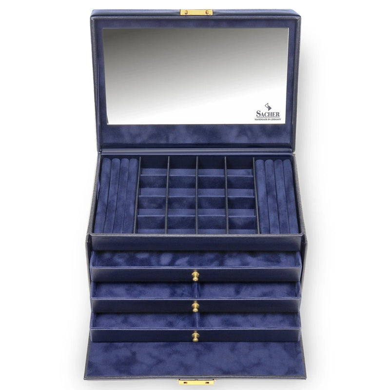 Sacher Sieradendoos Lena Acuro / Navy (leer) Sacher 