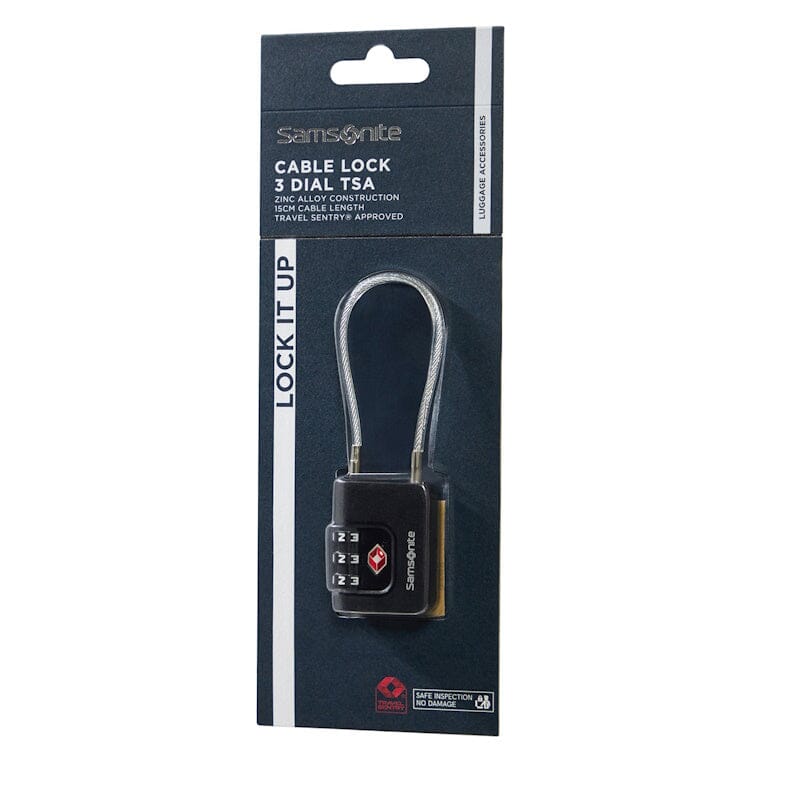 Samsonite TA Revolution Cablelock 3 Dial TSA Black Samsonite 