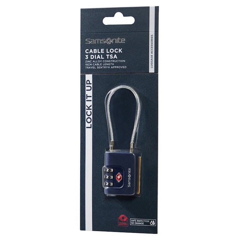 Samsonite TA Revolution Cablelock 3 Dial TSA Midnight Blue Samsonite 