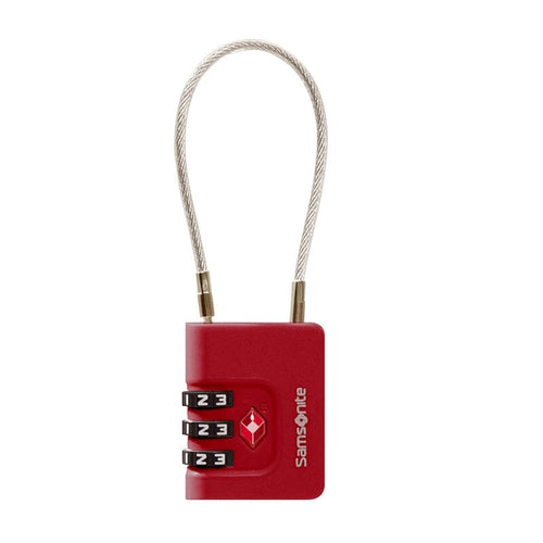 Samsonite TA Revolution Cablelock 3 Dial TSA Red Samsonite 