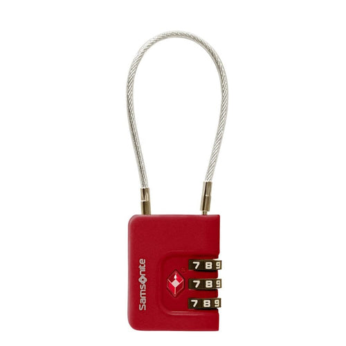 Samsonite TA Revolution Cablelock 3 Dial TSA Red Samsonite 