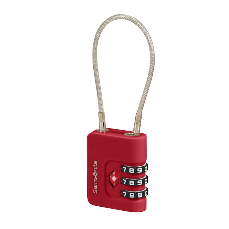 Samsonite TA Revolution Cablelock 3 Dial TSA Red Samsonite 