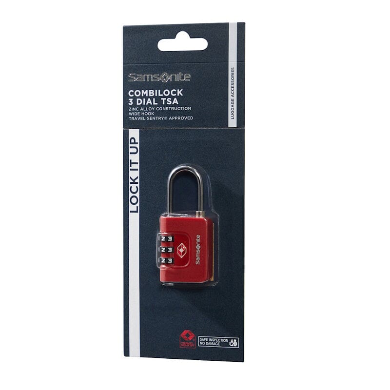 Samsonite TA Revolution Combilock 3 Dial TSA Red Samsonite 