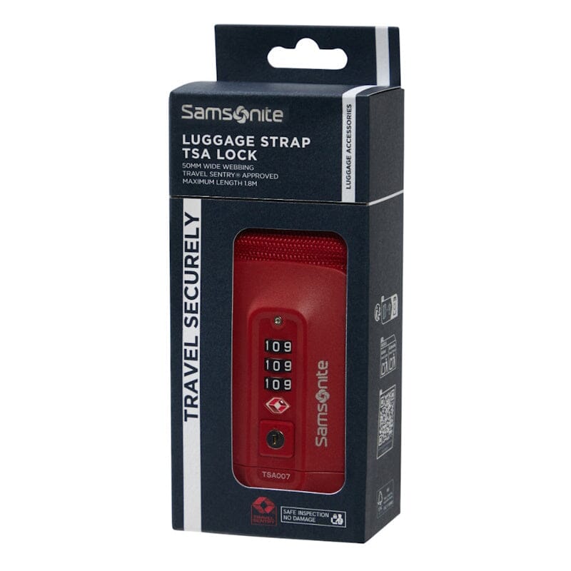 Samsonite TA Revolution Luggage Strap/TSA Lock Red Samsonite 