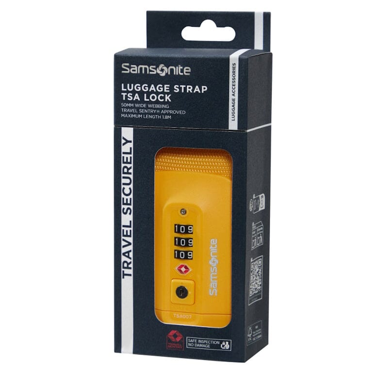 Samsonite TA Revolution Luggage Strap/TSA Lock Yellow Samsonite 