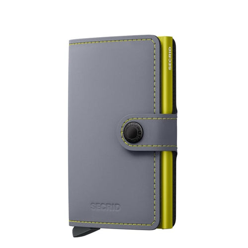 Secrid Mini Wallet Matte Grey & Lime Secrid 