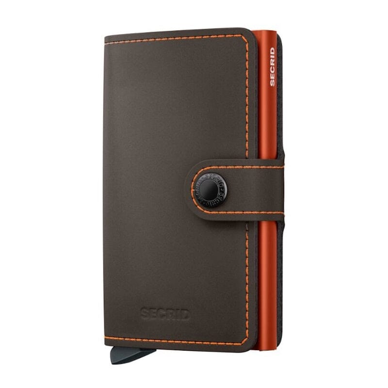 Secrid Mini Wallet Matte Truffle & Orange Secrid 