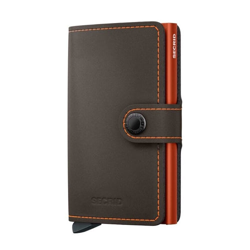 Secrid Mini Wallet Matte Truffle & Orange Secrid 