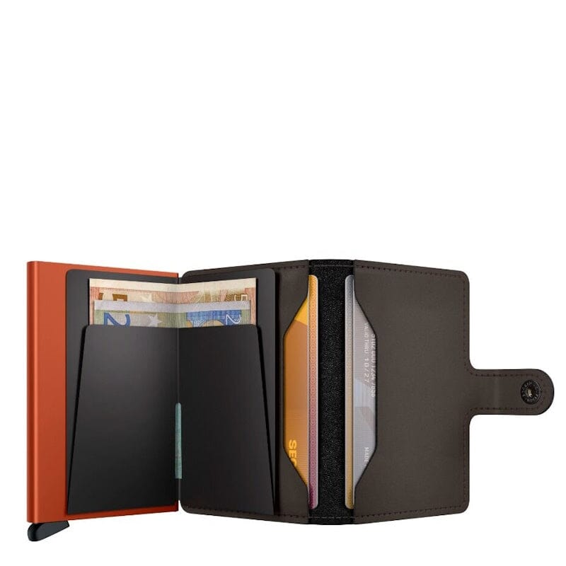 Secrid Mini Wallet Matte Truffle & Orange Secrid 