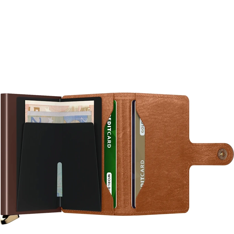 Secrid Premium Mini Wallet Emboss Lines Cognac Secrid 