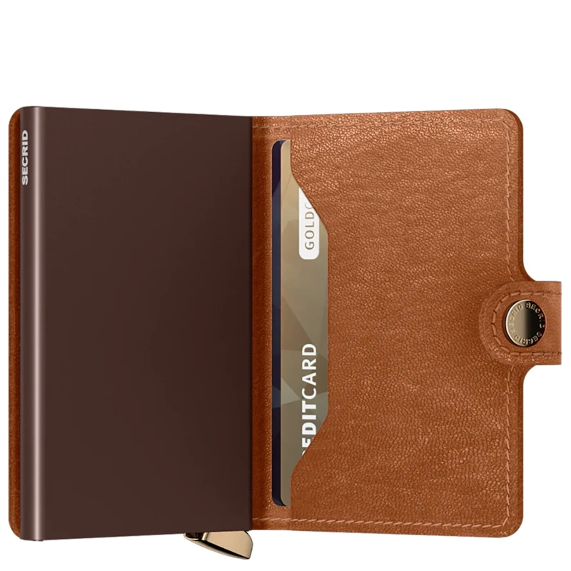 Secrid Premium Mini Wallet Emboss Lines Cognac Secrid 