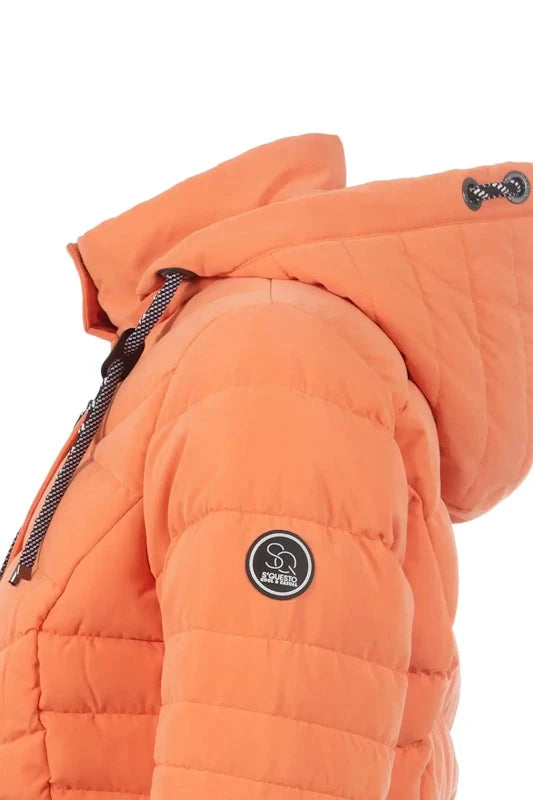 Soquesto Gewatteerde Winterjas met Capuchon Bright Pumpkin Soquesto 