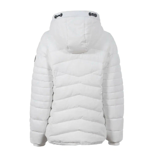 Soquesto Gewatteerde Winterjas met Capuchon Off White Soquesto 