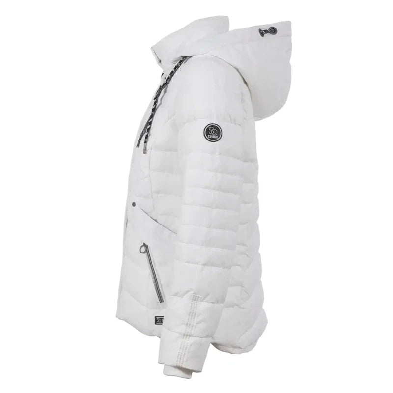 Soquesto Gewatteerde Winterjas met Capuchon Off White Soquesto 