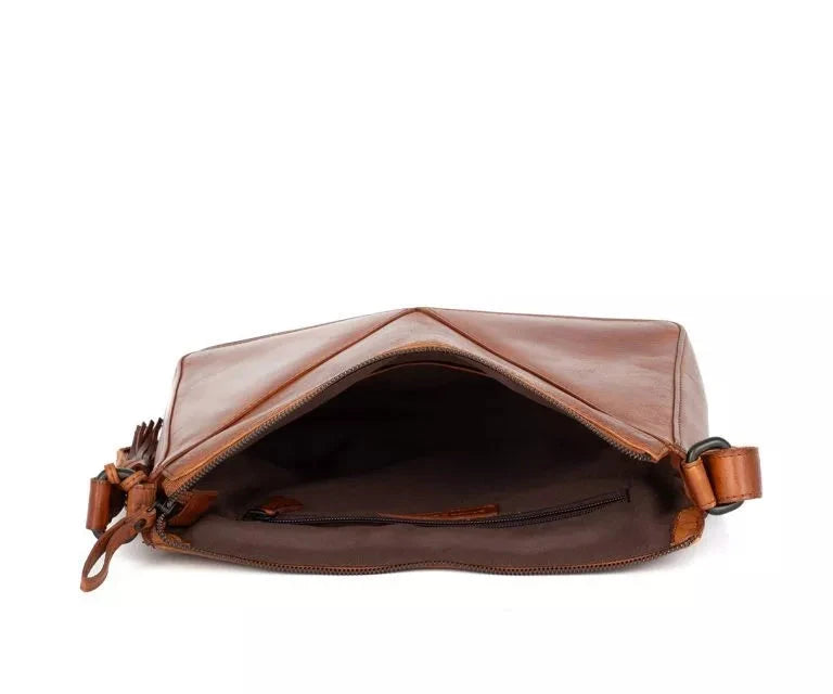 Spikes & Sparrow Apache Lila Crossbodybag Dark Brown Spikes & Sparrow 