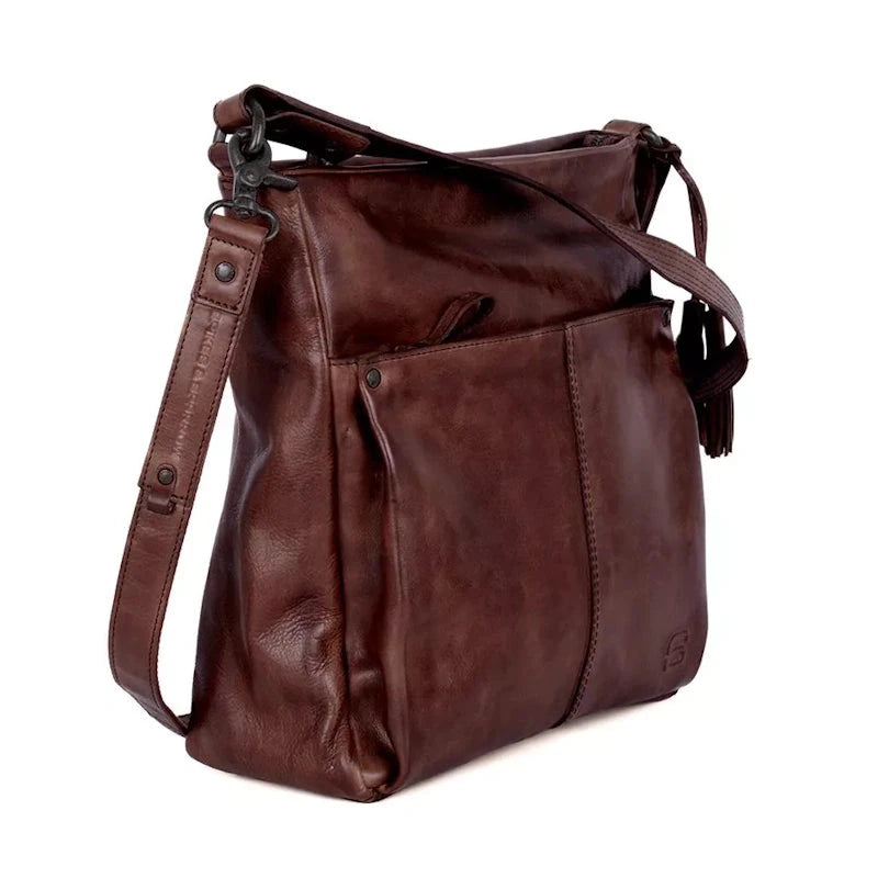Spikes & Sparrow Apache Saar Shoulderbag Dark Brown Spikes & Sparrow 