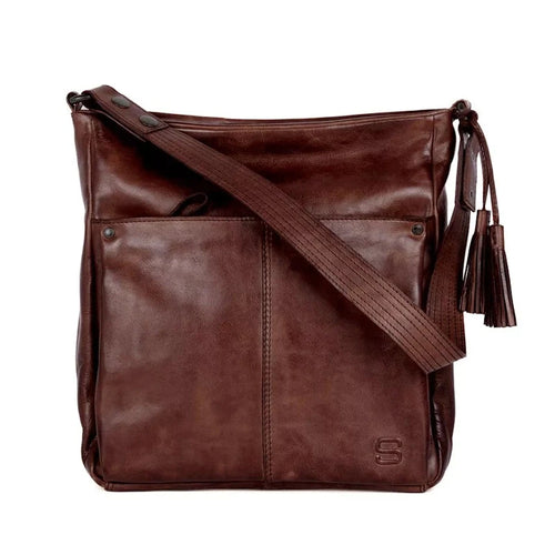 Spikes & Sparrow Apache Saar Shoulderbag Dark Brown Spikes & Sparrow 