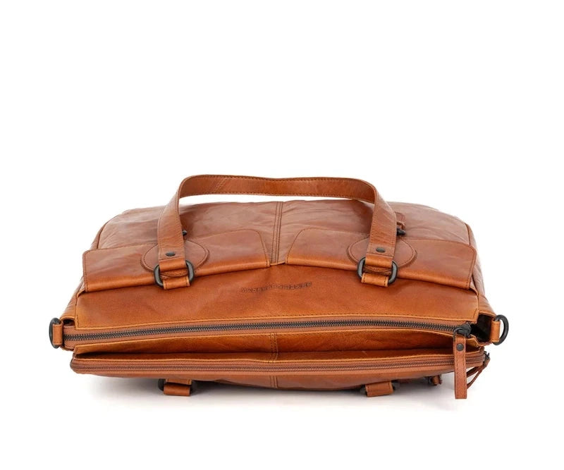 Spikes & Sparrow Bronco Fee Dames Laptoptas 15,6" Cognac Spikes & Sparrow 
