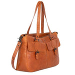 Spikes & Sparrow Bronco Fee Dames Laptoptas 15,6" Cognac Spikes & Sparrow 