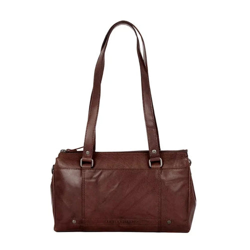 Spikes & Sparrow Bronco Handtas Jeaninne Dark Brown Spikes & Sparrow 