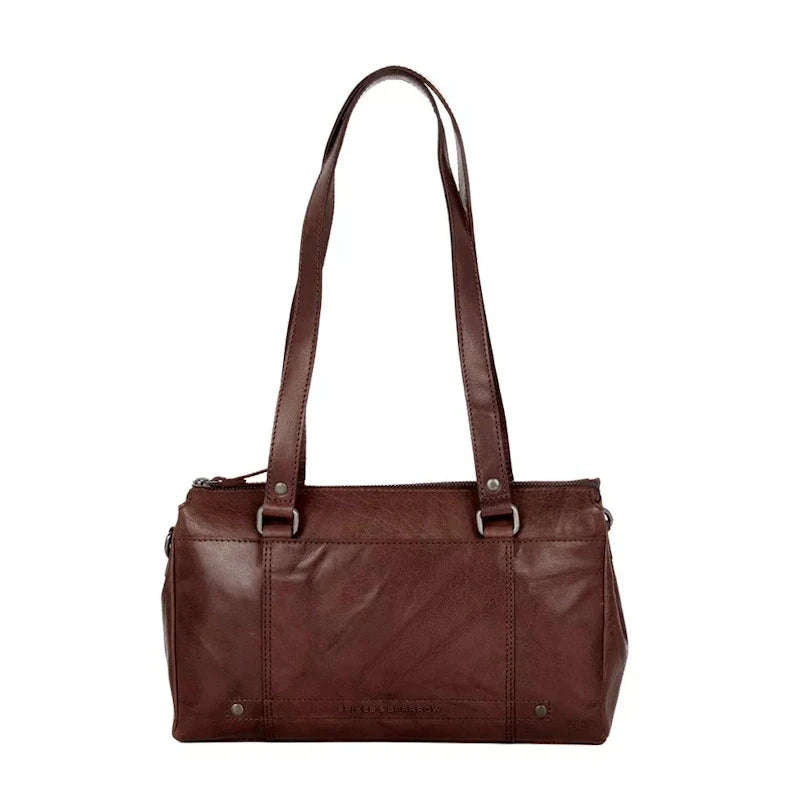 Spikes & Sparrow Bronco Handtas Jeaninne Dark Brown Spikes & Sparrow 