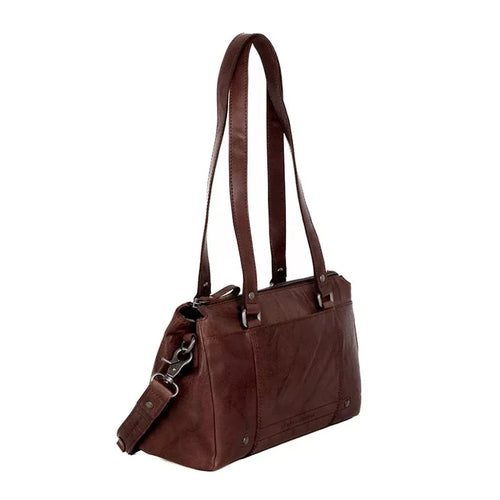 Spikes & Sparrow Bronco Handtas Jeaninne Dark Brown Spikes & Sparrow 