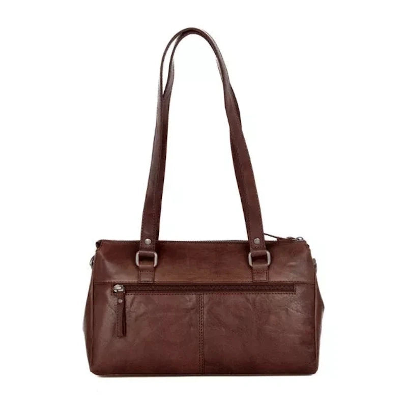 Spikes & Sparrow Bronco Handtas Jeaninne Dark Brown Spikes & Sparrow 