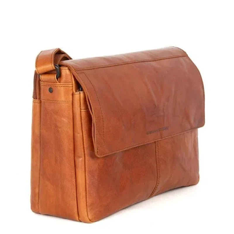 Spikes & Sparrow Bronco Ronn Laptoptas 15.6" Brandy Spikes & Sparrow 