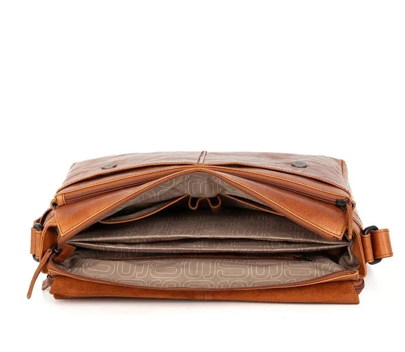 Spikes & Sparrow Bronco Ronn Laptoptas 15.6" Brandy Spikes & Sparrow 