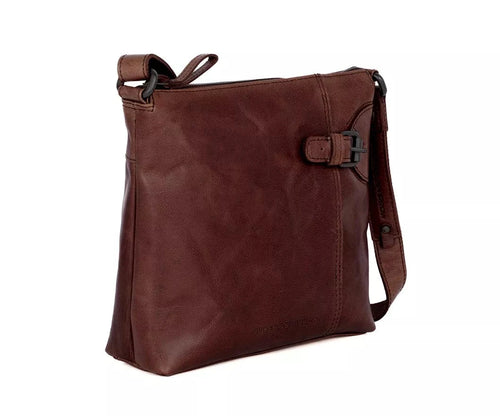 Spikes & Sparrow Bronco Serina Crossbodybag Donkerbruin Spikes & Sparrow 