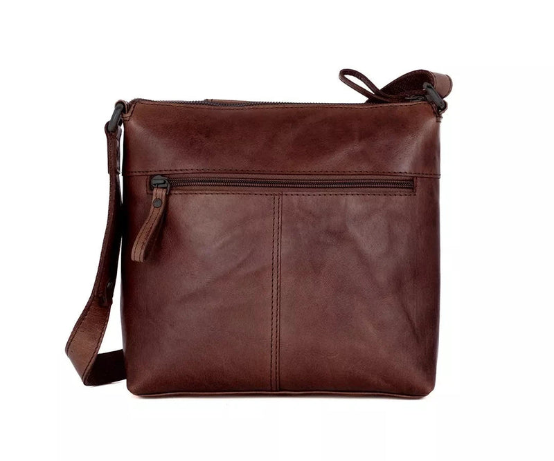 Spikes & Sparrow Bronco Serina Crossbodybag Donkerbruin Spikes & Sparrow 