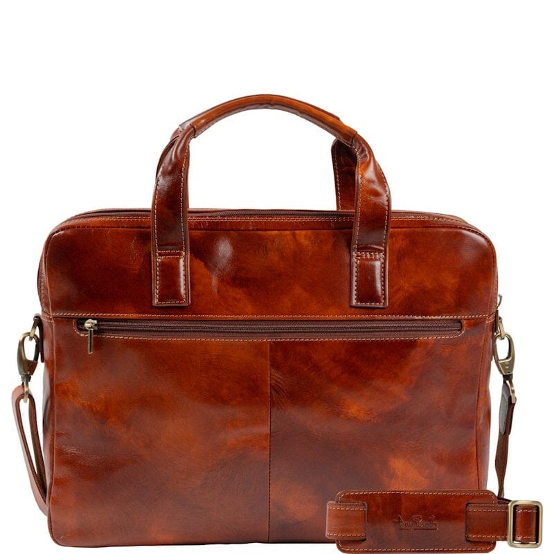Tony Perotti Van Gogh 2 Vaks Laptoptas 15" Cognac Tony Perotti 