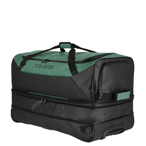 Travelite Basics Tarpaulin Wieltas 70 cm Zwart / Groen Expandable Travelite 