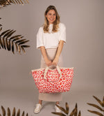 Zebra Trends Richelle Strandtas Luipaard Rood Zebra Trends 