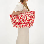 Zebra Trends Richelle Strandtas Luipaard Rood Zebra Trends 