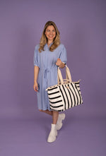 Zebra Trends Richelle Strandtas Zwart / Wit Zebra Trends 