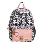 Zebra Trends Rugzak M Girls Tiger Leopard Wit/Roze Zebra Trends 