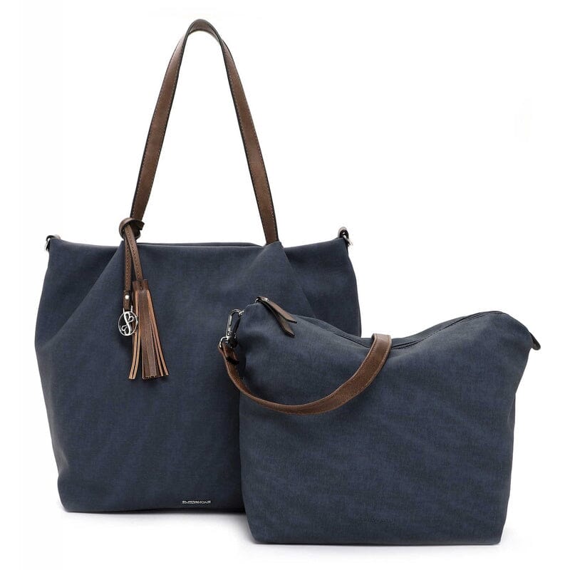 Emily & Noah Elke Bag in Bag Shopper L Blue Taupe Emily & Noah 