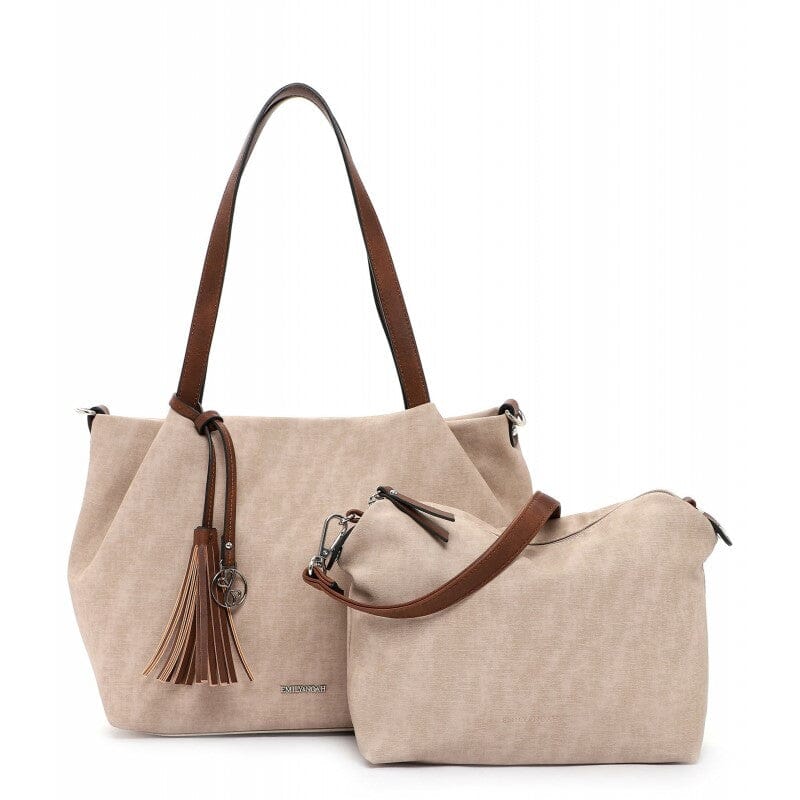 Emily & Noah Elke Bag in Bag Shopper M Sand Kombi Emily & Noah 