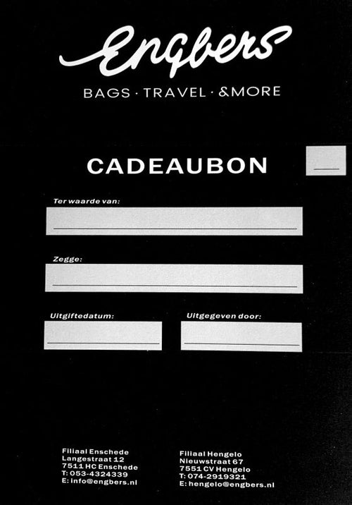 Engbers Bags, Travel & More Fysieke Cadeaubon Cadeaubon Engbers - Bags, Travel & More 