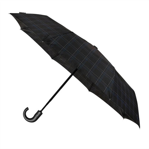 Falconetti MiniMax Opvuwbare Paraplu Auto Open & Close Haak Zwart-Blok Falconetti