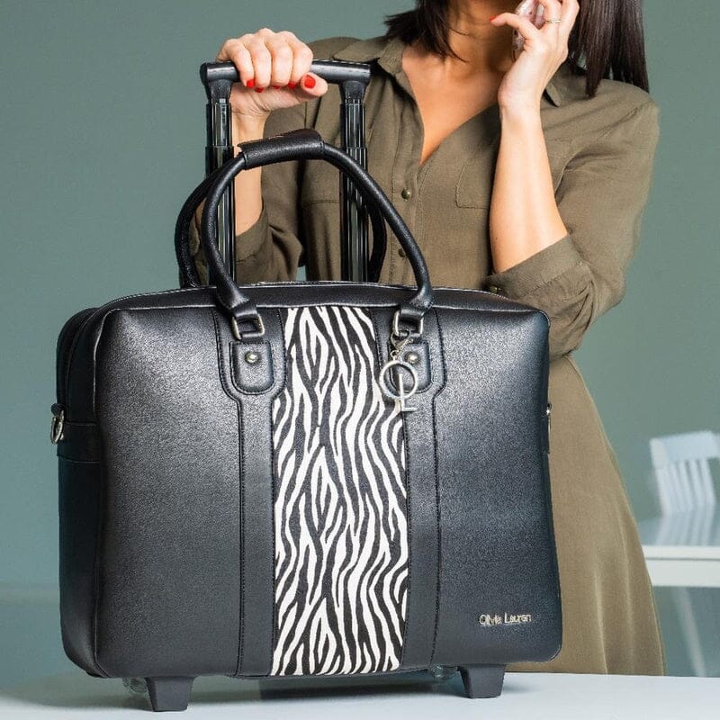 Schijn naast trui Olivia Lauren Dames Business Trolley Zebra – Engbers - Bags, Travel & More
