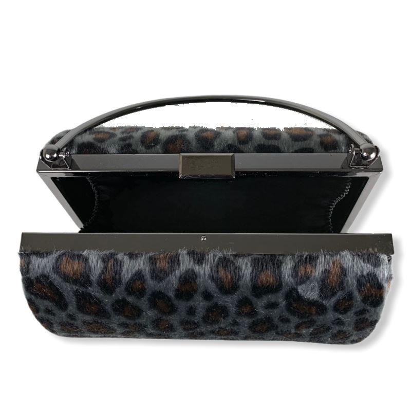 Party Bag Clutch Anora Leopard Grey Party Bag
