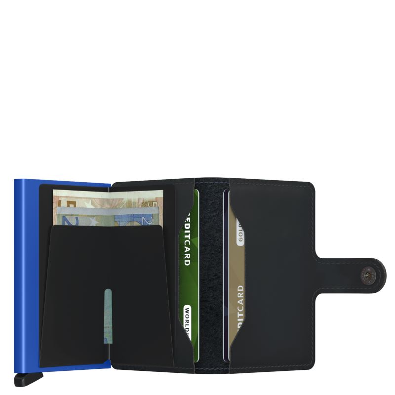 Secrid Mini Wallet Matte Black Blue Secrid